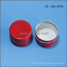 Capuchon en aluminium rouge 28 mm